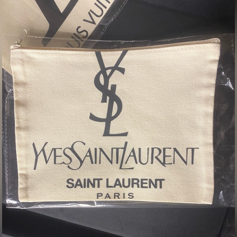 YSL zippered pouch 9”x7”